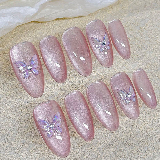 Lavender Butterfly Kisses Press-On Nails